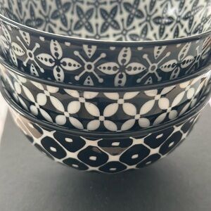 Black and White Patterned Bowls